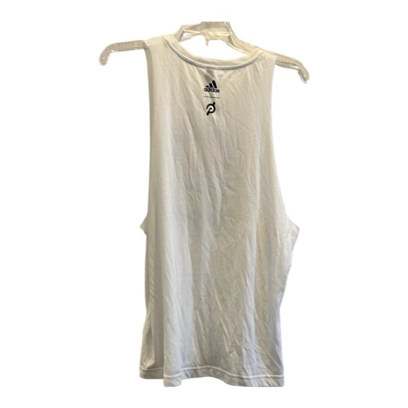 Adidas White Graphic Tank Top peloton- women size large - Picture 2 of 3